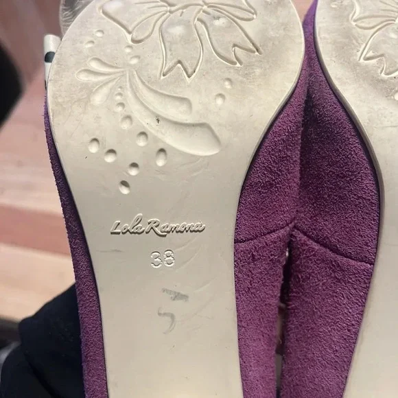 Lola Ramona Revisited plum vintage suade hills. Size 7 - Picture 6 of 7